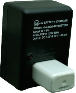 9 Volt Battery Recharger (L00062) and Rechargeable Battery (L00082)